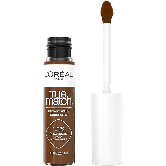 L'Oreal Paris True Match Radiant Serum Concealer, Brightening Under Eye Concealer Make Up with 1.5% Hyaluronic Acid and Caffeine, N11, 0.33 Oz