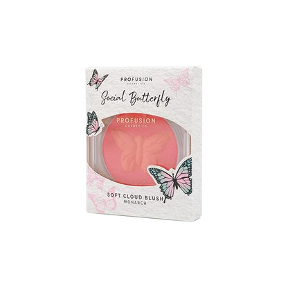 Profusion Cosmetics Empowered Social Butterfly Mousse Blush, Lightweight and Velvety Smooth Texture Improves Natural Flush, Radiates Confidence and Unique Beauty with Radiant Glow (Monarch, Standard)