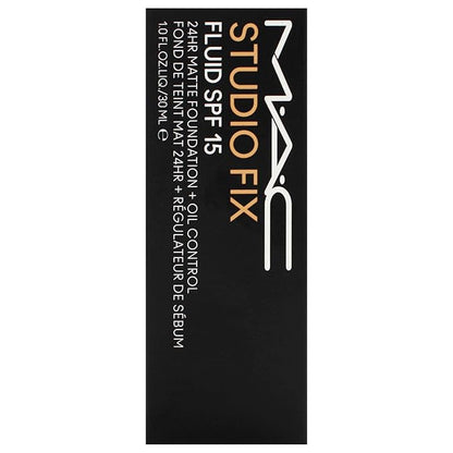 Studio Fix Fluid SPF 15 24Hr Matte Foundation Plus Oil Control - NC37 by MAC for Women - 1 oz Foundation