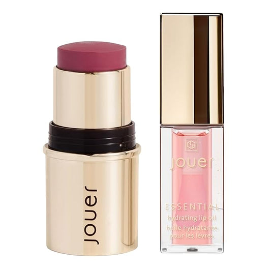 Jouer Be Loud Blush & Bloom Cheek + Lipstick and Lip Oil Bundle