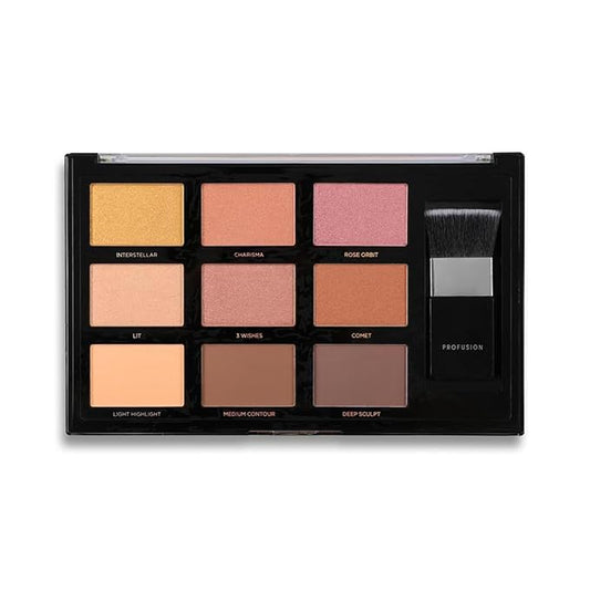 Profusion Cosmetics Highlight and Contour Palette Goldstone - 9.8oz Goldstone