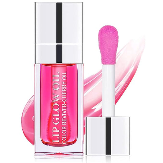 Raspberry Tinted Lip Oil - Hydrating & Non-sticky, Plump & Repair Lip Glow Oil, Fresh Texture
