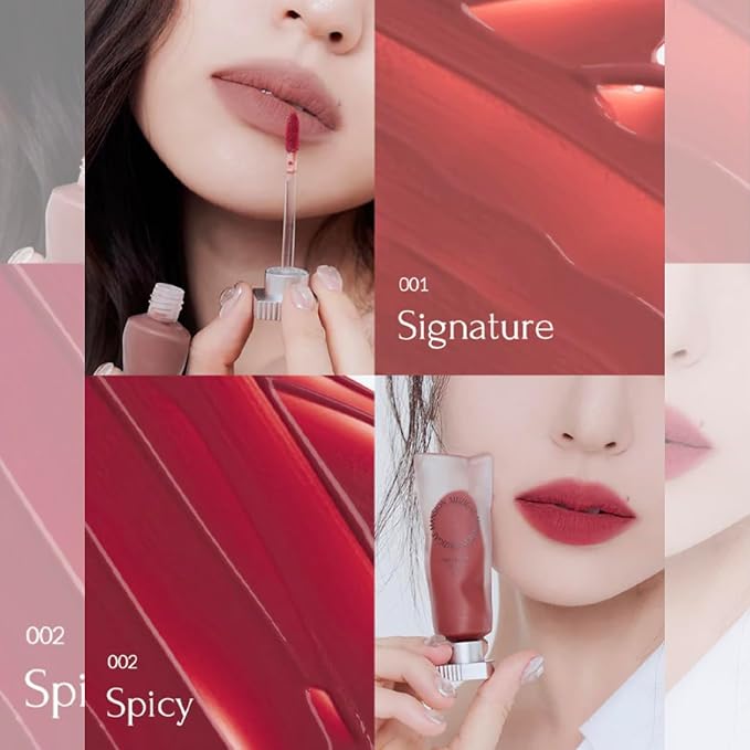 Objet Water Lip Stain Matte Lipstick – (Watery to Blurry Tint), Long-Lasting, Hydrating, Waterproof Wear – K-Beauty Liquid Lipstick for Women, Bold Red Tinted Gloss (008 PITCH)