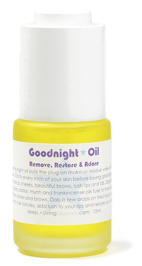 LIVING LIBATIONS - Organic/Wildcrafted Goodnight Oil Eye Makeup Remover (0.5 fl oz / 15 ml)