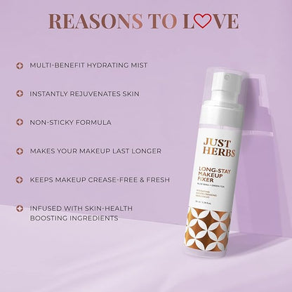 Long Stay Non Sticky Makeup Fixer, Setting Spray for Face Makeup with Aloevera and Green Tea 100 ml