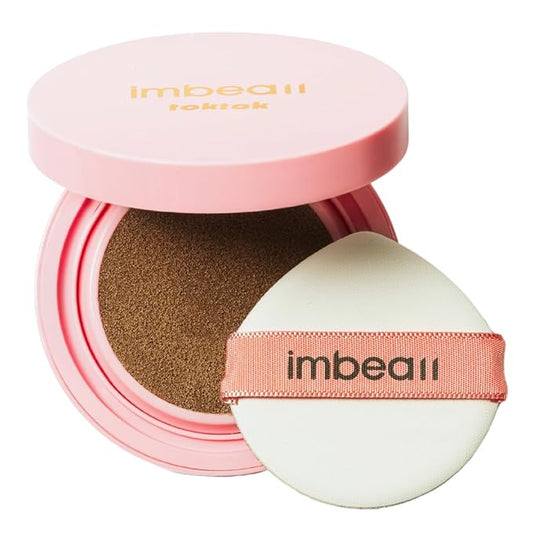 Toktok Glow Cushion Foundation, Dark Shades for melanin beauties, provides buildable coverage with luminous finish with diamond powder, glacial water, and vitamin(#12 MOCHA, 0.42 Fl Oz)