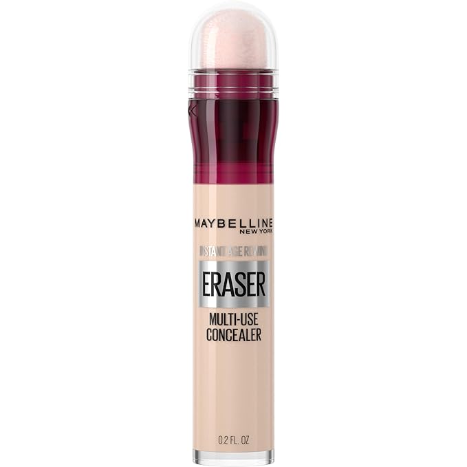 Maybelline Instant Age Rewind Dark Circles Concealer 110 Count and Fit Me Matte Poreless Foundation Light Beige 1 Count
