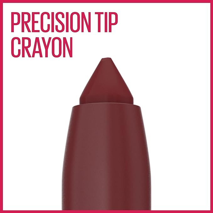 Maybelline Super Stay Ink Crayon Matte Longwear Lipstick Makeup, 165 Drive The Future, 0.04 oz