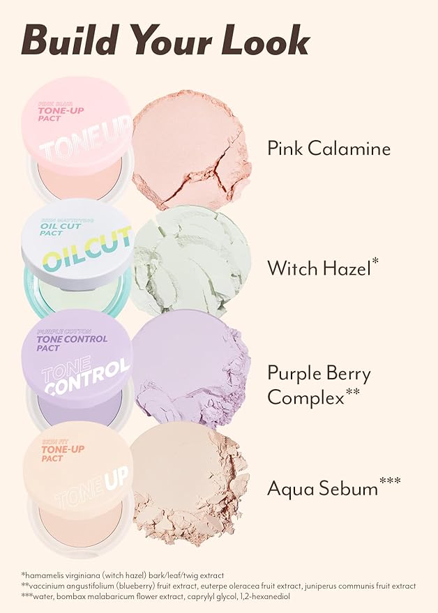 I'M MEME Compact - Skin Fit Tone Up Pact | FLawless Finish with Aqua Sebum, Soft & Velvet Pressed Powder Compact, Smooth Pores & Fine Lines, Korean Makeup, Translucent, Oily Skin, 0.35 Oz