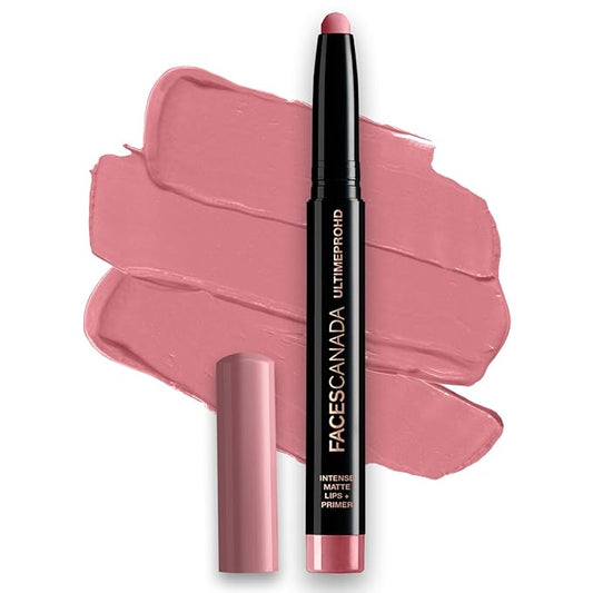 Faces Canada Hd Intense Matte Lipstick, Feather Light Comfort, 10 Hrs Stay, Primer Infused, Flawless Hd Finish, Made In Germany, Brown, Red, Pink, Purple, Nude Lip Color, Perfection, 0.05 Oz