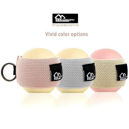 WKieason Lip Balm Holder Sleeve with Keychain Lipstick Sleeve Holder Tight-knit Elastic Holder for Ball Lip Balm Lipstick Holder Keychain