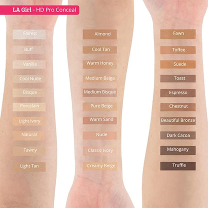 L.A. Girl HD Pro.Conceal, Nude GC974 (Pack of 2)