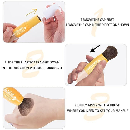 Sunscreen Setting Powder SPF 35, Oil Control Natural Matte Finish Loose Powder Translucent Lasting Lightweight Breathable for All Skin (#03 White)