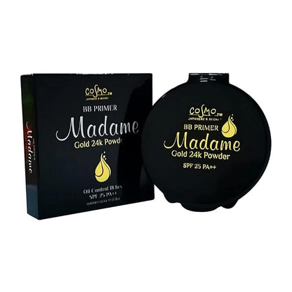 MADAME 12 g. MEDIUM Oil Control Face Pressed Powder Compact Foundation, Long Lasting Makeup Oily Skin Flawless Matte Finish Controls Face Shine Skin Oil Control Breathable Coverage Lightweight SPF 25