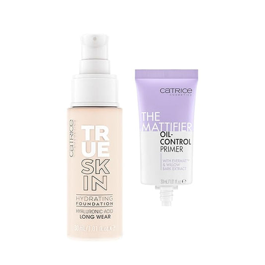 Catrice | True Skin Foundation 01 & The Mattifier Oil-Control Primer | Full Coverage Makeup | Vegan & Cruelty Free