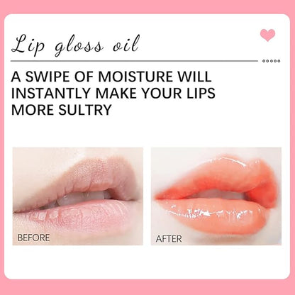 3 Set Lip Oil Hydrating Tinted Lip Balm, Plump Lip Gloss Lip Care Transparent Toot Lip Oil Tinted, Nourishing Repairing Lightening Lip Lines Lip Care Products