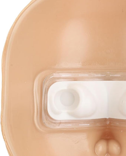 JTLB Makeup Practice Face with Plastic Stand 5D Silicone Full Face Makeup Practice BoardReusable Mannequin Tool for Beginner (Wheat Skin)