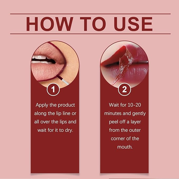 Peel off Lip Liner Stain, Tattoo Magic Color Matte Nude Lipstick Lip Stain Peel, Waterproof Long Lasting Peel off Lip Liner, Enhancing Complexion & Nourishing for All Skin Types, 02# Coffee