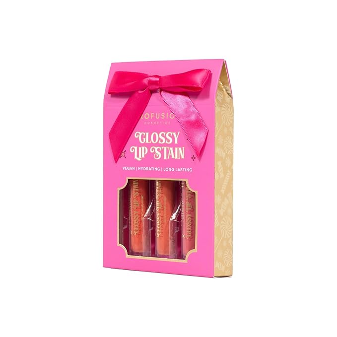 Profusion Cosmetics Sweet Holiday Glossy Lip Stain Trio for Festive Fabulousness, Get Stunning Holiday Looks With 3 Piece Lip Set for Ultimate Holiday Beauty
