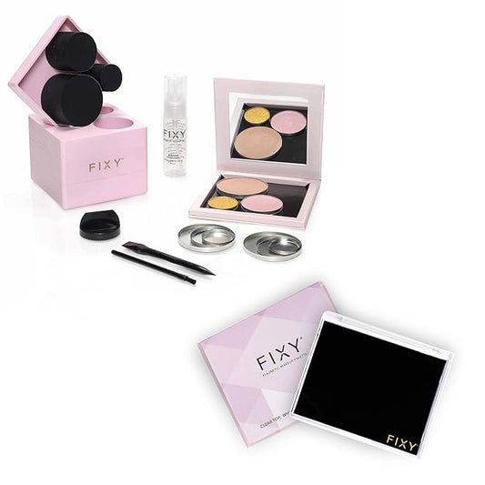 FIXY Repair Kit Repressing tool for Eyeshadow, Blush, & Highligher Round Pans + FIXY Small Empty Palette