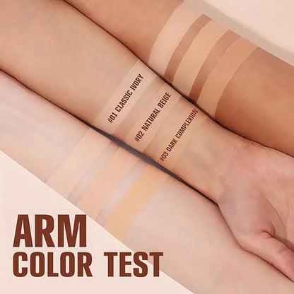 Oil Control Face Pressed Powder,Matte Flawless Long Lasting Setting Powder Makeup,Lightweight Waterproof Cruelty Free Compact Powders Foundation,0.35 oz(CLASSIC IVORY)