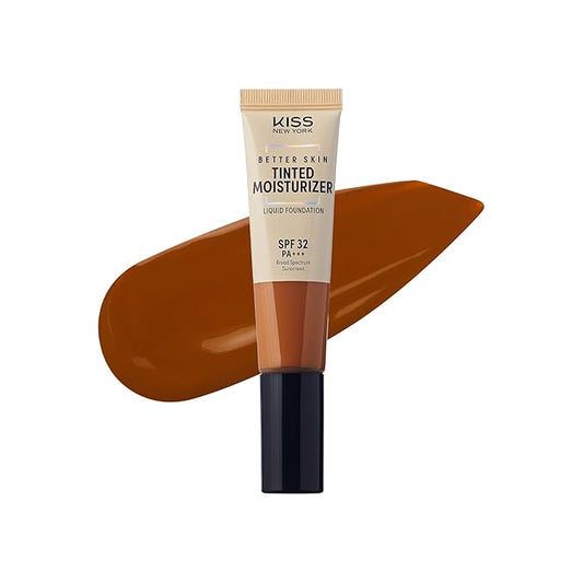 Tinted Moisturizer with SPF 32 PA+++ (Cappuccino), 12 Hour Hydrating Sunscreen for Face, No White Cast, Natural Radiant Finish, Medium Coverage, With Hyaluronic Acid, Vitamin E, Peptide
