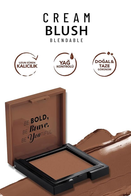 Cream Blush 50 | Fresh | Healthy & Natural Look | Ligh Weighted Formula | Sebum Control Richly Pigmented | Easily Blendable | Long Lasting | Semi Matte | 0.18 oz.