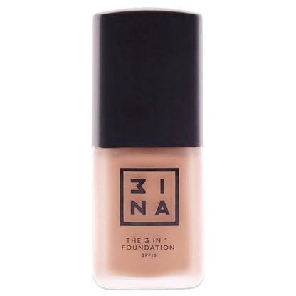 3INA The 3-In-1 Foundation 205 - Vegan Formula - Combination Of Primer, Concealer And Foundation - Medium Coverage - Natural Finish - Perfect For Covering Lines And Blemishes - Long Lasting - 1.01 Oz