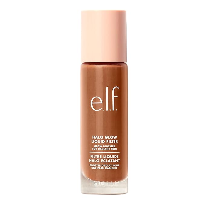 e.l.f. Halo Glow Liquid Filter, Complexion Booster For A Glowing, Soft-Focus Look, Infused With Hyaluronic Acid, Vegan & Cruelty-Free, 6 Tan/Deep