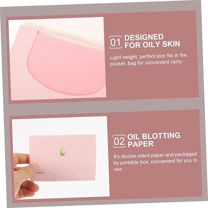300pcs Facial Oil Absorbing Sheets Scented Blotting Papers for Oily Skin Ultra Thin Double-sided Portable Box for Unisex Design