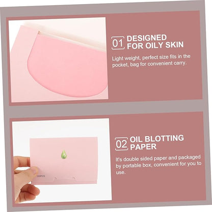 300pcs Facial Oil Absorbing Sheets Scented Blotting Papers for Oily Skin Ultra Thin Double-sided Portable Box for Unisex Design