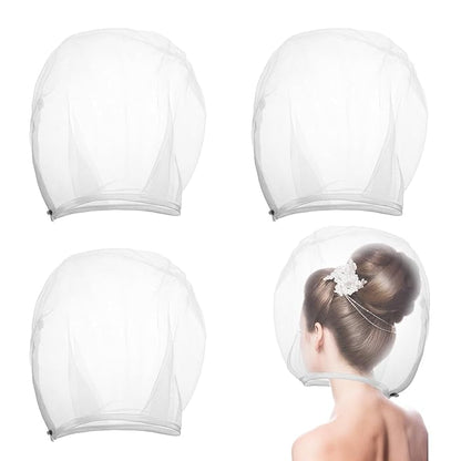 3 Pcs Makeup Protector Hood for Face, Breathable Nylon Makeup Protector Hood with Zipper Closure Washable & Reusable Make Up Face Cover for Women Weddings