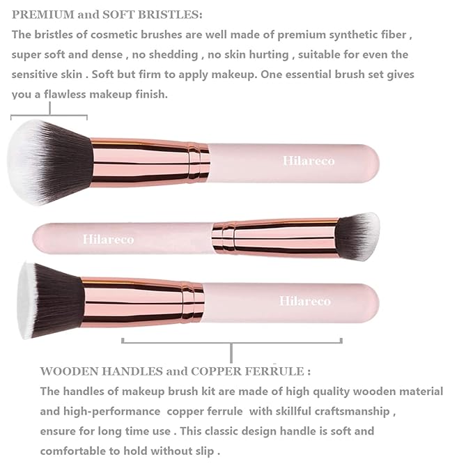 PHOERA Foundation,PHOERA 9D Mascara,PHOERA Makeup Foundation Full Coverage,PHOERA Primer, PHOERA Powder, PHOERA Concealer, Kabuki Brushes Foundation (102 Nude)