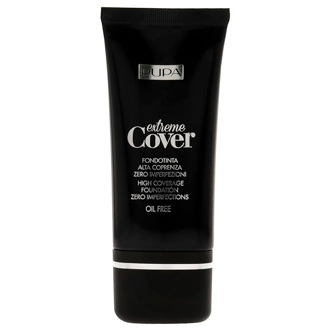 PUPA Milano Extreme Cover Foundation SPF 15 - High Coverage - Corrects Skin Spots And Dyschromia - Highly-Pigmented Texture - Floral -Fragrance - 010 Alabaster - 1.01 Oz, (PUP091002)