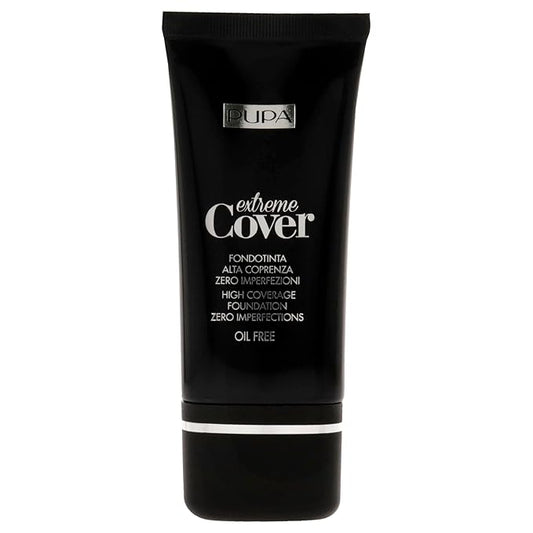 PUPA Milano Extreme Cover Foundation SPF 15 - High Coverage - Corrects Skin Spots And Dyschromia - Highly-Pigmented Texture - Floral -Fragrance - 010 Alabaster - 1.01 Oz, (PUP091002)