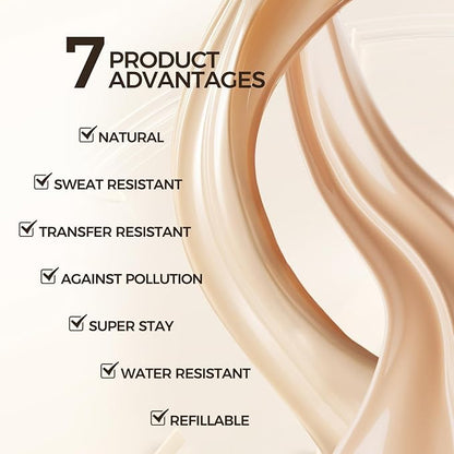 Sample Matte Liquid Foundation,Full Coverage Foundation,Long Lasting,Flawless Soft Oil Control Foundation for Oily Skin,Vegan & Cruelty-Free