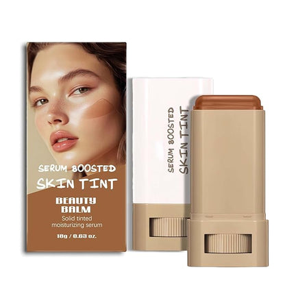 Beauty Balm Serum Boosted Skin Tint, Foundation Stick Solid Tinted Moisturizing Serum Contour Stick for Face Makeup, Buildable Medium-to-Full Coverage, Natural Finish (#03, 1 Count)