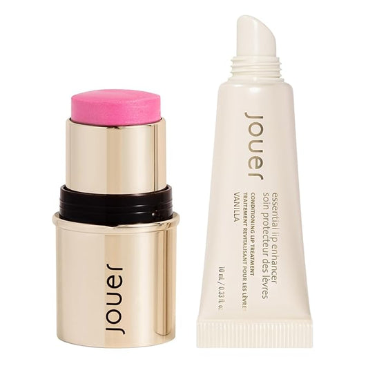 Jouer Peony Blush & Bloom Cheek + Lip and Vanilla Lip Enhancer