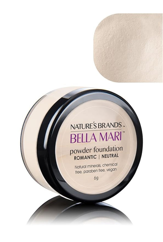 Bella Mari Natural Mineral Powder Foundation, Romantic (Warm); 0.2oz
