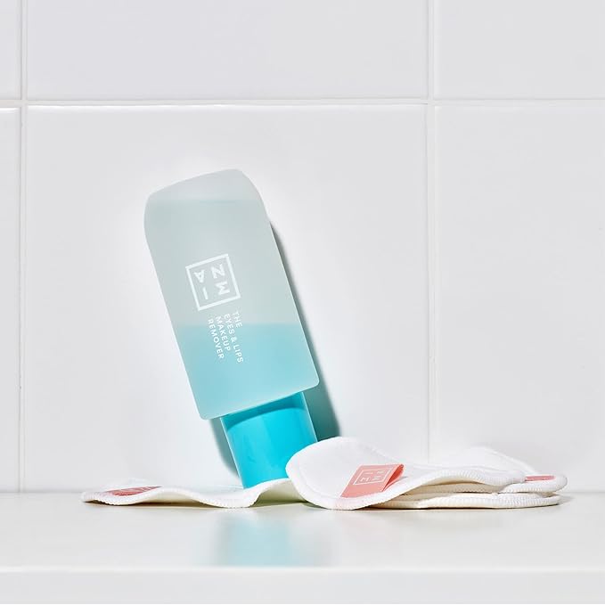 3INA The Eyes & Lips Makeup Remover - Extra Gentle Waterproof Make-up Remover for Sensitive Skin and Eyes - Alcohol Free Liquid Makeup Remover with Aloe Vera - Non Oily for Dry Skin - 3.38 Fl. Oz