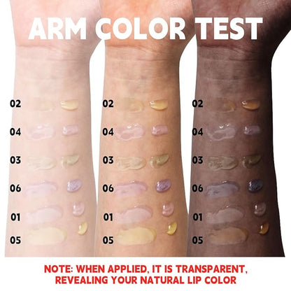 6 Pcs Ultra-Hydrating Lip Gloss Set with Vitamin Oils | High-Shine, Non-Sticky Lip Balm for Smooth, Nourished Lips (6pcs-clear fruit lip gloss kit, pack of 6)