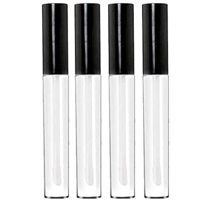 WOIWO 4PCS 5ML Empty Lip Gloss Tubes Containers, Refillable Empty Lip Gloss Bottle for Lip Samples Travel Split Charging DIY Makeup