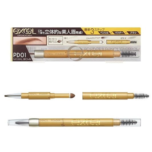 Powder & Pencil Eyebrow PD01 natural brown