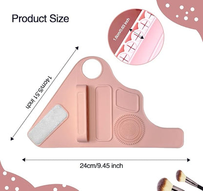 Silicone Hand Makeup Tool for Holding Cosmetic Pen Mixing Palette for Liquid Foundation Makeup Powder 2024 New Palette for Makeup Lovers and Professionals