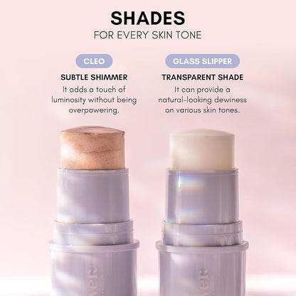 Clover Glow Stick Illuminator | Natural Shine Highlighter, Glass Skin, Easy To Apply | Cruelty-Free & Vegan Naural Makeup| Made With Castor Oil