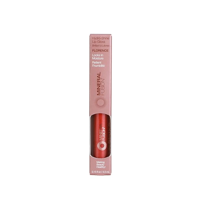Mineral Fusion Hydro-Shine Lip Gloss, Florence, 0.15 Ounces (Pack of 2)