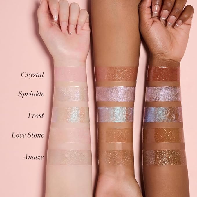 DEARDAHLIA Dear Dahlia Paradise Sparkle Lip Glaze – High-Shine Vegan Lip Gloss for Juicy, Glassy Lips with Glitter or Shimmer Finish, Lip Plumper, Cooling Plumping Formula, 0.19 fl oz - CRYSTAL