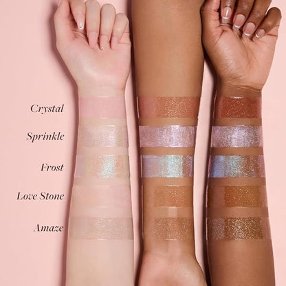 DEARDAHLIA Dear Dahlia Paradise Sparkle Lip Glaze – High-Shine Vegan Lip Gloss for Juicy, Glassy Lips with Glitter or Shimmer Finish, Lip Plumper, Cooling Plumping Formula, 0.19 fl oz - CRYSTAL