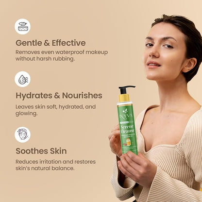 Serene Cleanse: Himalayan Makeup Remover Oil | Pore Cleansing & Nourishing Formula | With Vitamin E, Jojoba & Grapeseed Oils | Vegan & Cruelty-Free (6.7 Oz)