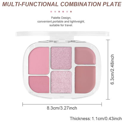All-in-One Makeup Palette – High Pigment Contour, Blush & Eyeshadow – Matte & Shimmer Finishes – Long-Lasting, Blendable & Lightweight – Professional & Daily Makeup Kit (03#, (Pack of 1))